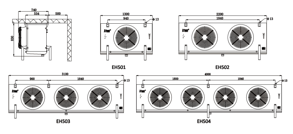 EH Series Commercial High-Efficiency Ceiling-Mounted Air Cooler