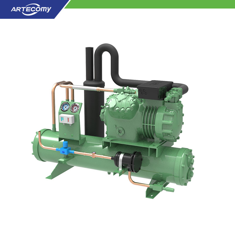 Bitzer 4FES-5Y 5 HP Condensing Unit Water-Cooled 5°C~15°C Commercial Refrigeration System
