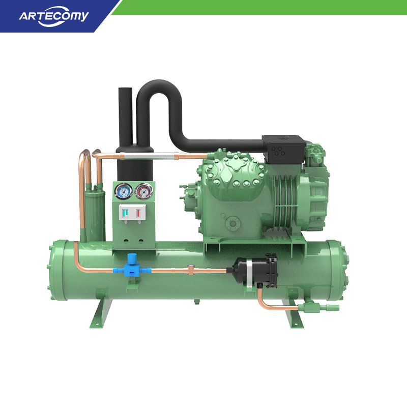 Bitzer 4EES-6Y 6 HP Condensing Unit Water-Cooled 5°C~15°C Food Processing Chiller