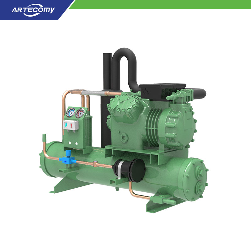 Bitzer 4CES-9Y 9 HP Condensing Unit Water-Cooled 5°C~15°C Warehouse Temperature Control