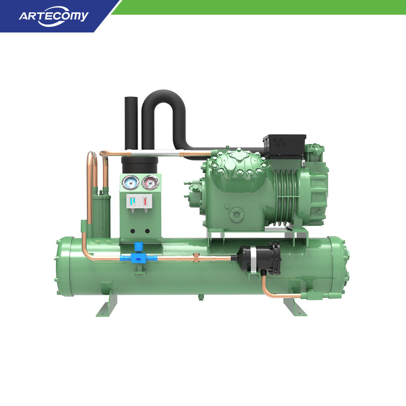 Bitzer 4PES-15Y 15 HP Condensing Unit Water-Cooled 5°C~15°C Factory Process Cooling