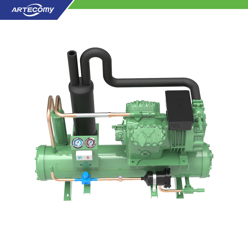 Bitzer 4HE-25Y 25 HP Condensing Unit Water-Cooled 5°C~15°C Large-Scale Food Storage