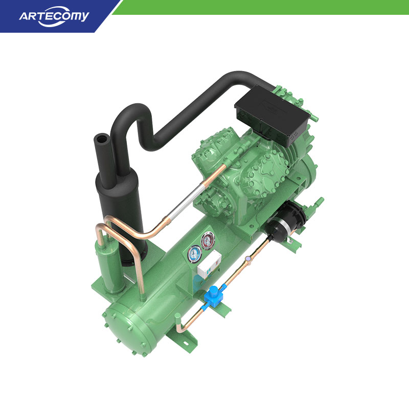Bitzer 4DES-7Y 7 HP Condensing Unit Water-Cooled -5°C~5°C Dairy Processing Equipment