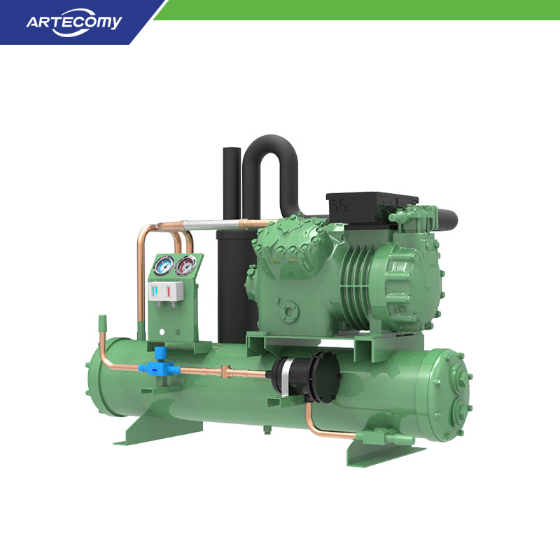 Bitzer 4NES-20Y 20 HP Condensing Unit Water-Cooled -5°C~5°C Heavy Duty Cooling