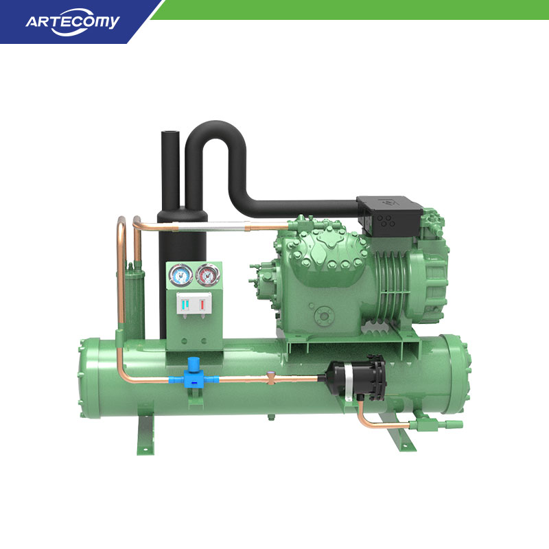 Bitzer 4CES-6Y 6 HP Condensing Unit Water-Cooled -15°C~-35°C Seafood Flash Freezer