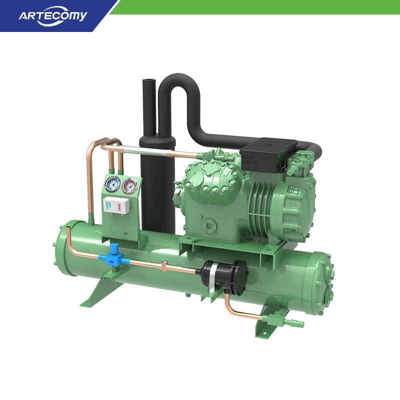 Bitzer 4HE-18Y 18 HP Condensing Unit Water-Cooled -15°C~-35°C Industrial Blast Freezer