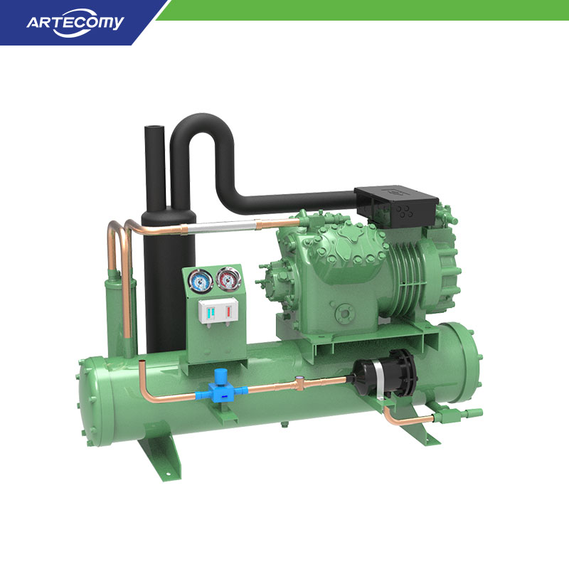 Bitzer 4GE-23Y 23 HP Condensing Unit Water-Cooled -15°C~-35°C Large Cold Storage Warehouse