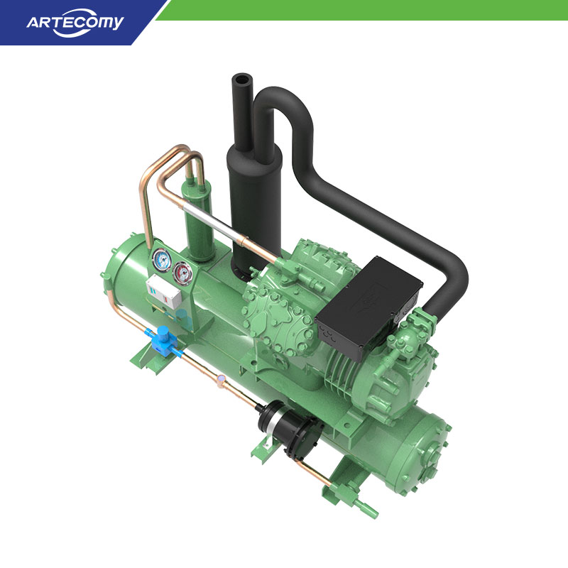 Bitzer 6GE-34Y 34 HP Condensing Unit Water-Cooled -15°C~-35°C Industrial Ultra-Low Temp System