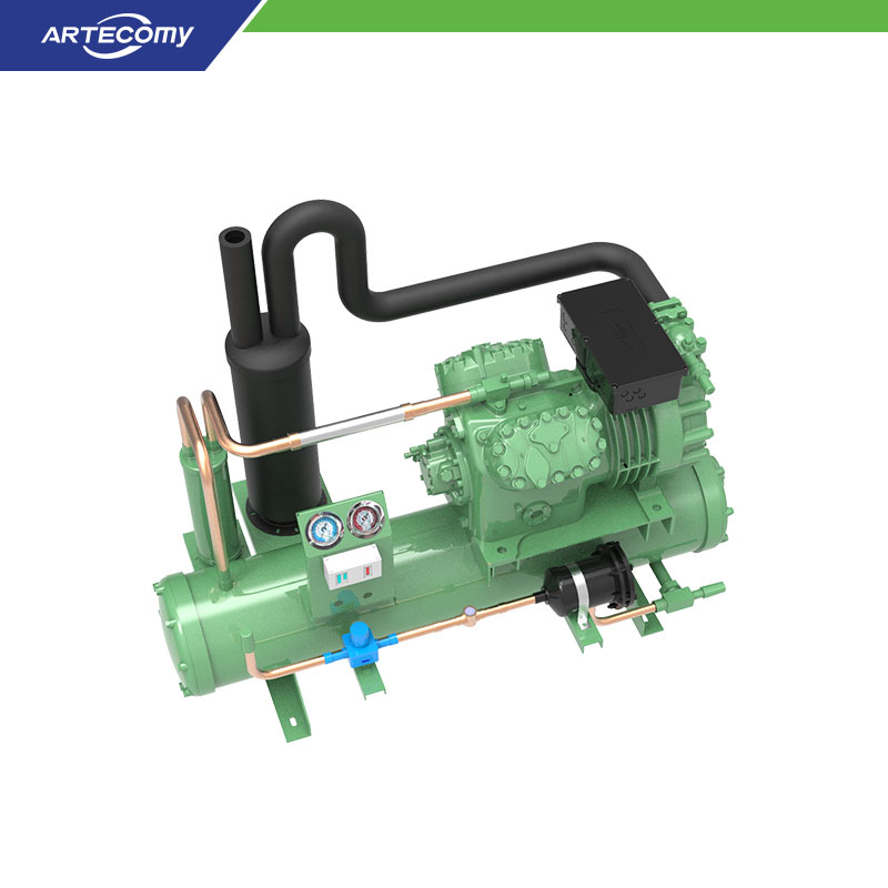 Bitzer 6FE-44Y 44 HP Condensing Unit Water-Cooled -15°C~-35°C Industrial Freezer Warehouse