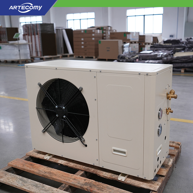 Compact Industrial Condenser with Φ400 Fan and Triangular Copper Tube Layout
