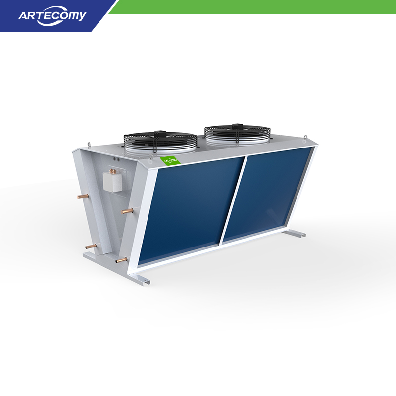 Box-Type V-Shaped Condenser with Φ500 Fan and 2.1mm Fin Spacing for Industrial Cooling
