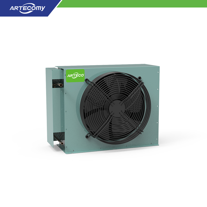 Space-Saving Vertical Condenser with Triangular Coil Arrangement and Φ400 Fan