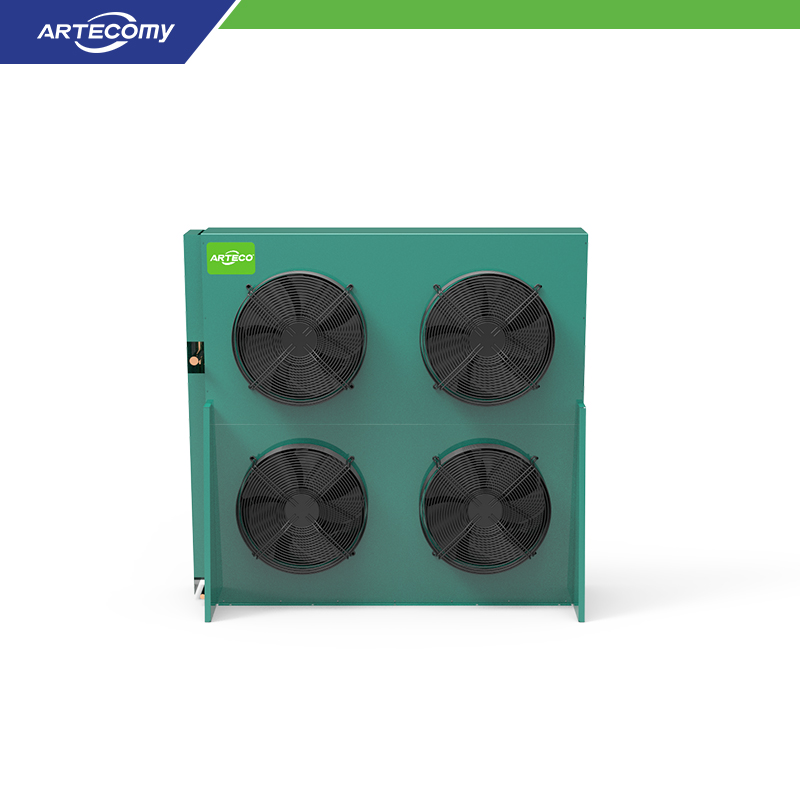 Large Capacity 4-Fan Condenser with Hydrophilic Aluminum Fins and Side-Mount Build