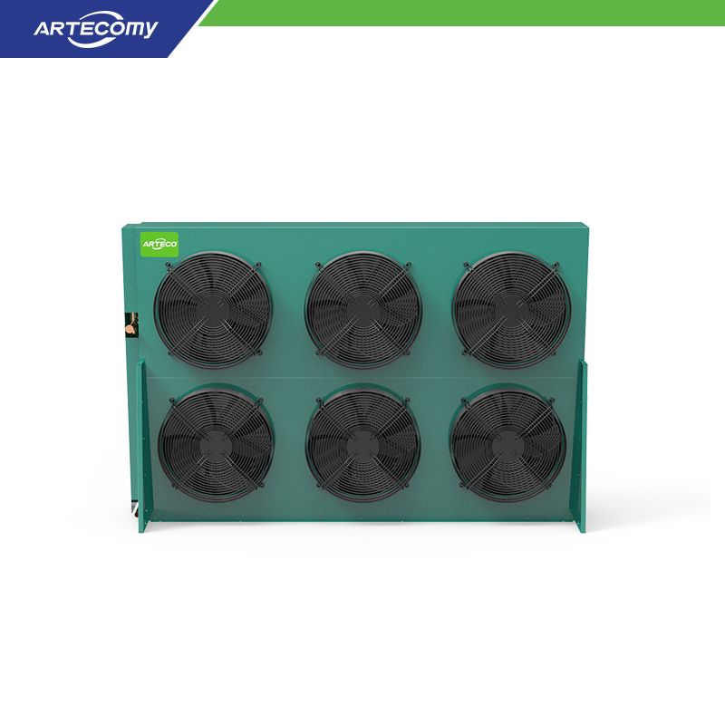 Space-Saving 6-Fan Condenser with 2.1mm Aluminum Fin Pitch and Front Air Discharge