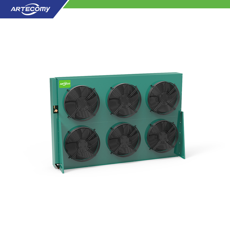 Industrial Vertical Condenser with Stackable Frame and Six External Rotor Fans